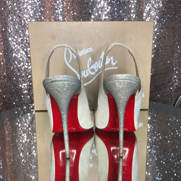 Christian Louboutin Almine Glitter Lace Pumps - Picture 2 of 6